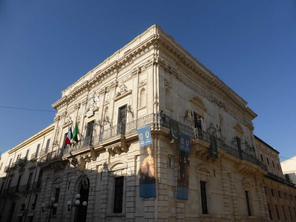 Southwest side of the Palazzo del Governo palace at the Piazza Duomo square