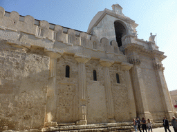 Northwest side of the Duomo di Siracusa cathedral at the Piazza Minerva square