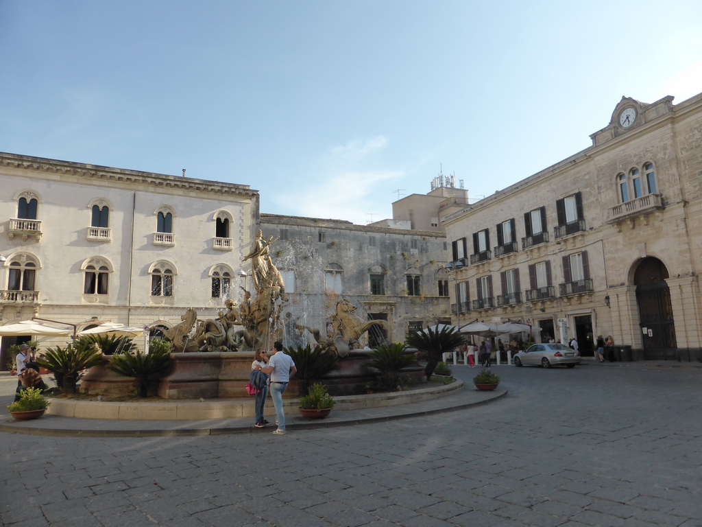 The Fontana di Artemide fountain at the Piazza Archimede square