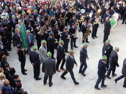 Orchestra at the Piazza del Duomo square during the feast of St. Lucy, viewed from the balcony of the Palazzo Borgia del Casale palace
