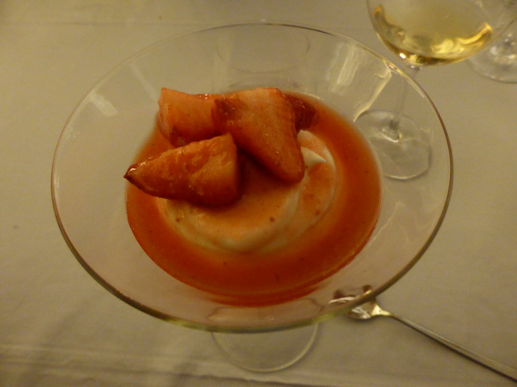 Dessert at the Ristorante Regia Lucia restaurant at the Piazza Duomo square