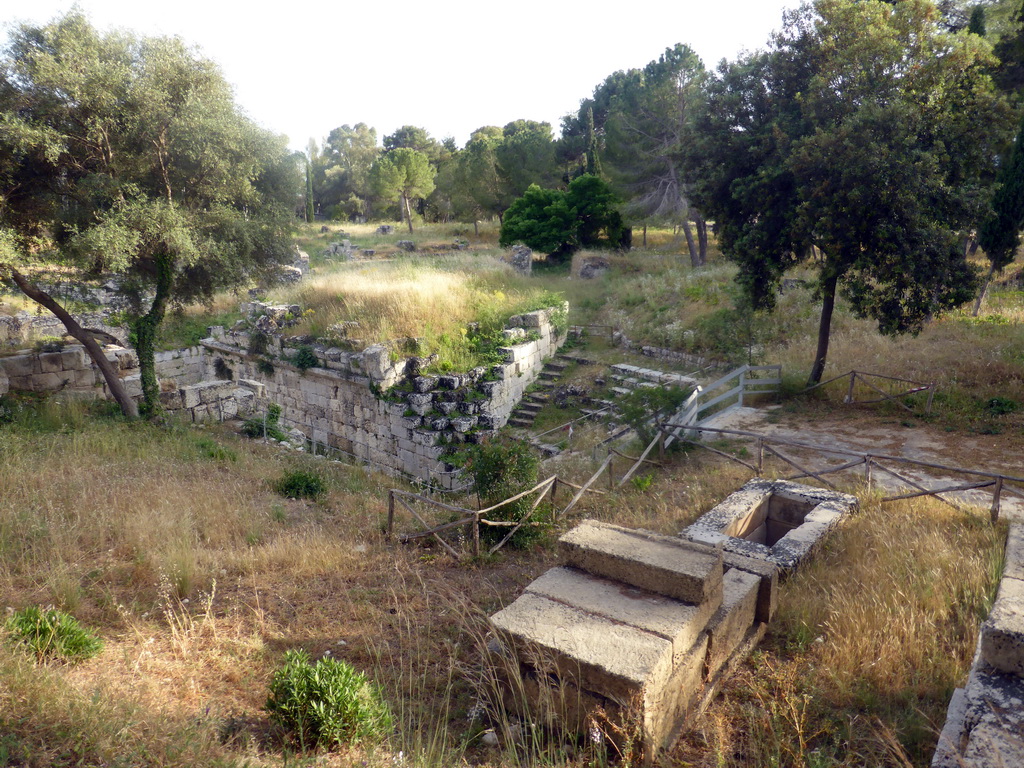 North side of the Roman Amphitheatre at the Parco Archeologico della Neapolis park