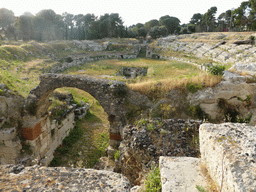 The Roman Amphitheatre at the Parco Archeologico della Neapolis park