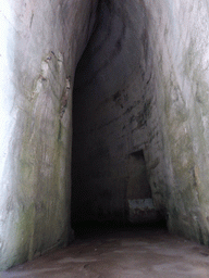 Interior of the Orecchio di Dionisio cave at the Latomia del Paradiso quarry at the Parco Archeologico della Neapolis park