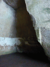 Interior of the Orecchio di Dionisio cave at the Latomia del Paradiso quarry at the Parco Archeologico della Neapolis park