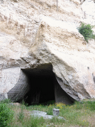 The entrance to the Grotta dei Cordari cave at the Latomia del Paradiso quarry at the Parco Archeologico della Neapolis park