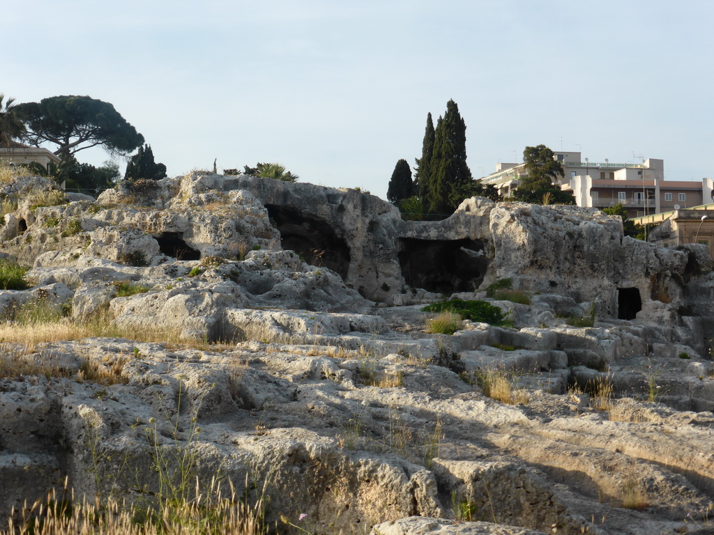 The Tomb of Archimedes at the Parco Archeologico della Neapolis park, viewed from the Via Ettore Romagnoli street