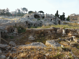 The Tomb of Archimedes at the Parco Archeologico della Neapolis park, viewed from the Via Ettore Romagnoli street