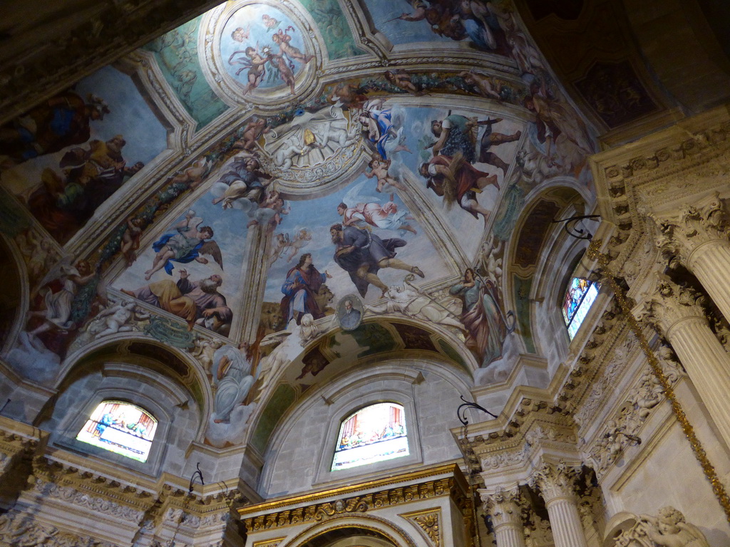 Ceiling at the Cappella del Sacramento chapel at the Duomo di Siracusa cathedral