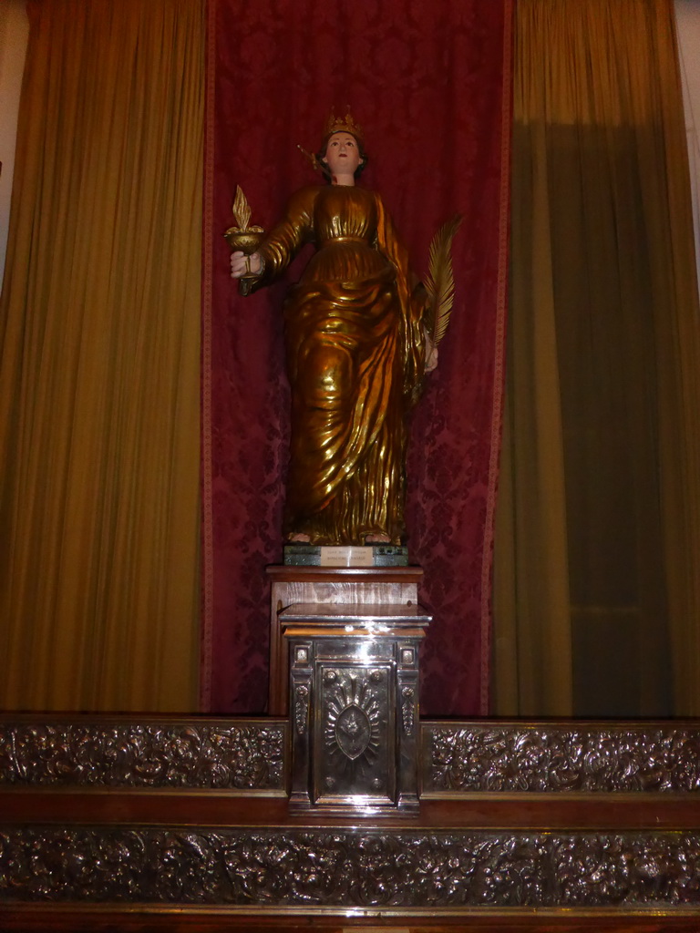 Statue of St. Lucy at the treasury of the Duomo di Siracusa cathedral