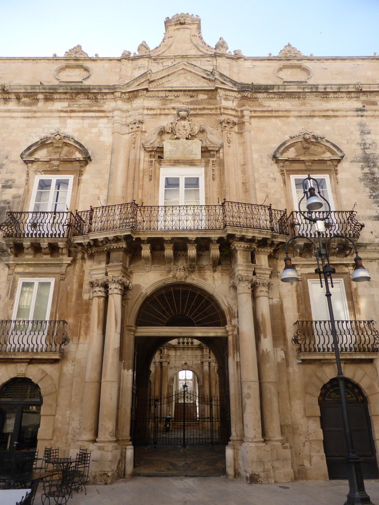 Front of the Palazzo Beneventano del Bosco palace at the Piazza Duomo square