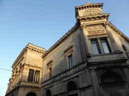 Northwest corner of the Teatro Comunale theatre at the Via del Teatro street