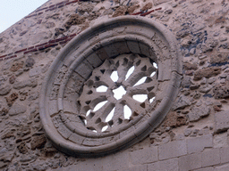 Rose window at the front of the Chiesa San Giovanni Battista church