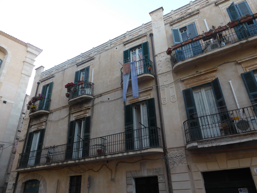 Balconies in the street of the Chiesa San Giovanni Battista church