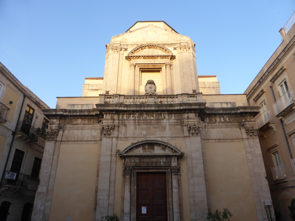 Facade of the Chiesa di San Filippo Apostolo church at the Via della Giudecca street