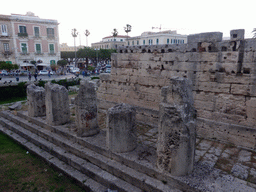 Wall and columns at the Temple of Apollo at the Largo XXV Luglio square