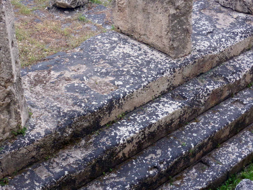 Greek inscription at the Temple of Apollo at the Largo XXV Luglio square