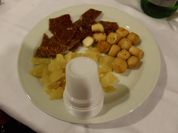 Snacks at the Osteria da Mariano restaurant at the Vicolo Zuccola street