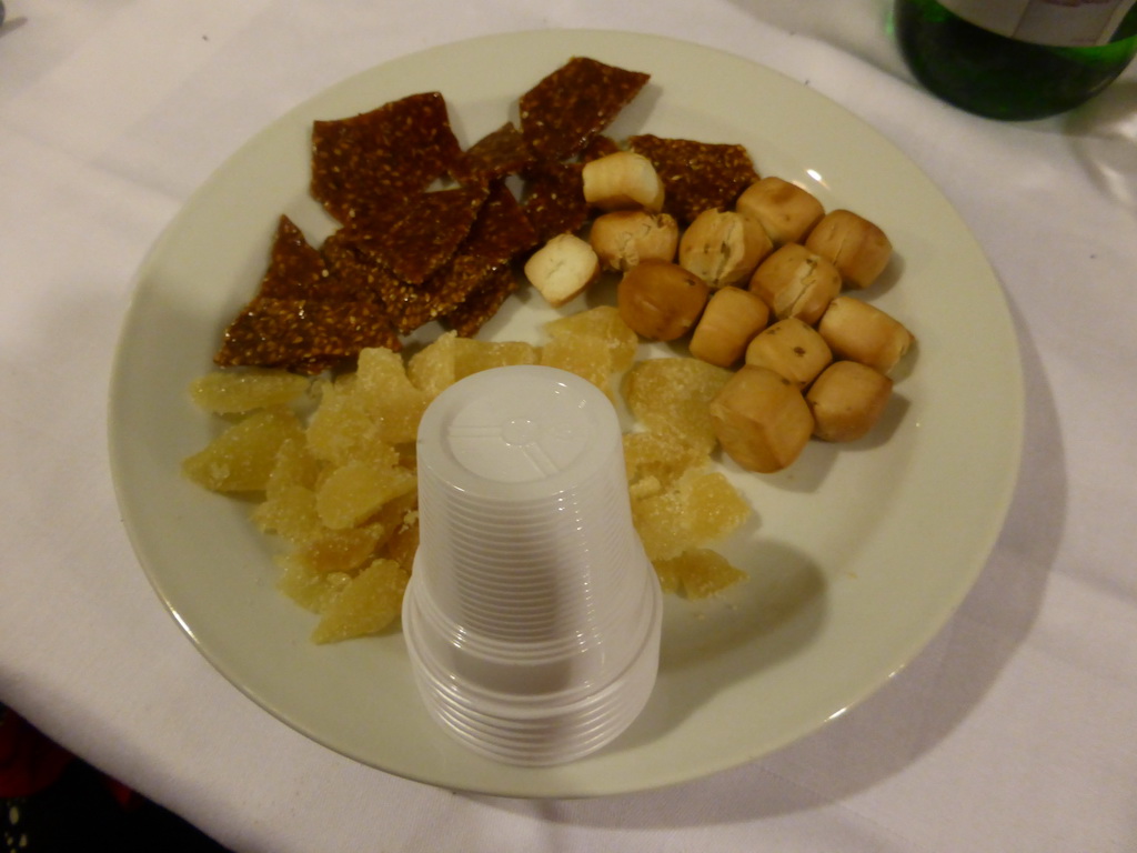 Snacks at the Osteria da Mariano restaurant at the Vicolo Zuccola street