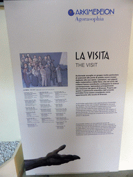 Explanation on the painting `The Visit` at the Museo di Archimede museum