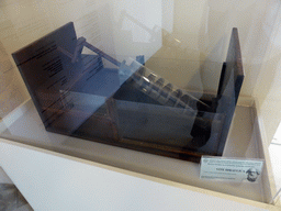 Scale model of a hydraulic pump at the Museo di Archimede museum