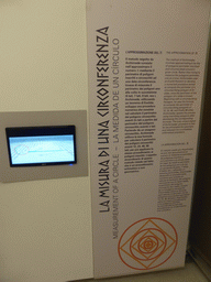 Information on the approximation of Pi at the Museo di Archimede museum