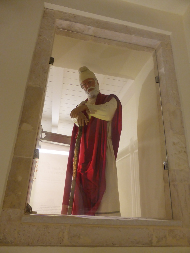 Wax statue of Archimedes at the Museo di Archimede museum