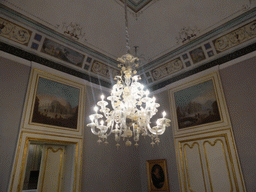 Chandeleer in one of the halls of the Palazzo Borgia del Casale palace