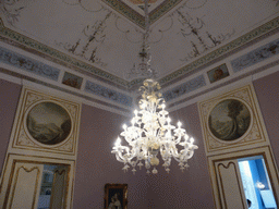 Chandeleer in one of the halls of the Palazzo Borgia del Casale palace