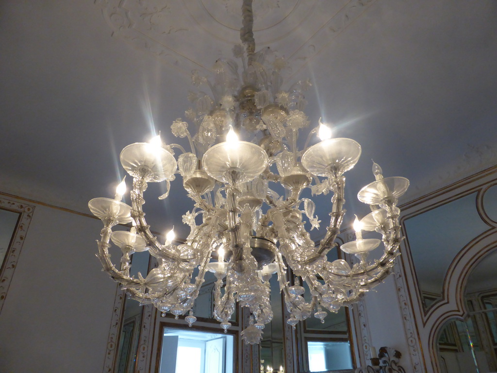 Chandeleer in one of the halls of the Palazzo Borgia del Casale palace