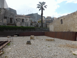 Ruins behind the entrance pavilion to the Tempio Ionico temple near the Piazza Minerva square