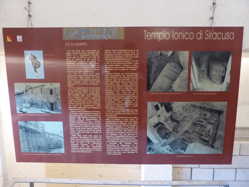 Information and photographs of the Tempio Ionico temple
