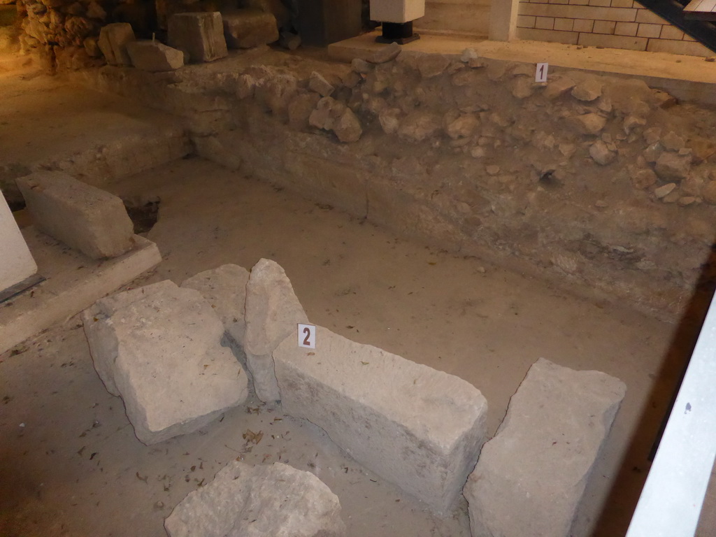 Remains of archaic wall and ashlars at the Tempio Ionico temple