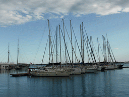 Boats in the Porto Grande harbour