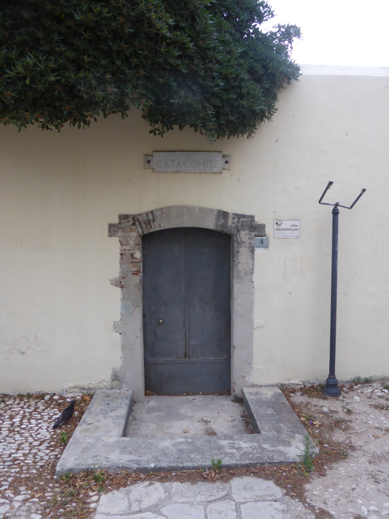 Entrance door to the Catacombs of San Giovanni