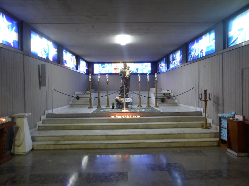 Statue in a chapel of the Santuario della Madonna delle Lacrime church