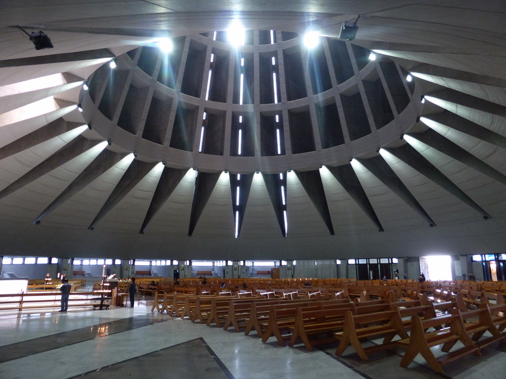Nave and dome of the Santuario della Madonna delle Lacrime church