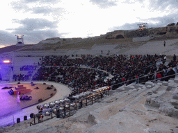 The Greek Theatre at the Parco Archeologico della Neapolis park, during the plays `Choephori` and `Eumenides` by Aeschylus, at sunset