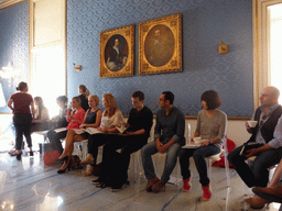 Course participants at the Hall of Amore and Psyche at the Palazzo Borgia del Casale palace