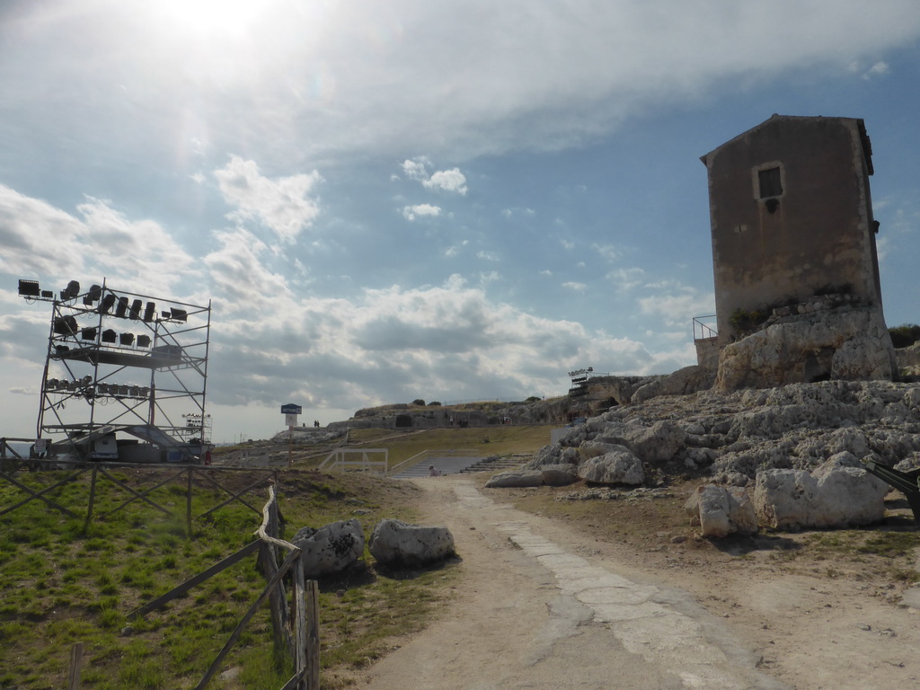 Back side of the Greek Theatre at the Parco Archeologico della Neapolis park