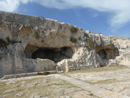 Caves at the Nymphaeum above the Greek Theatre at the Parco Archeologico della Neapolis park