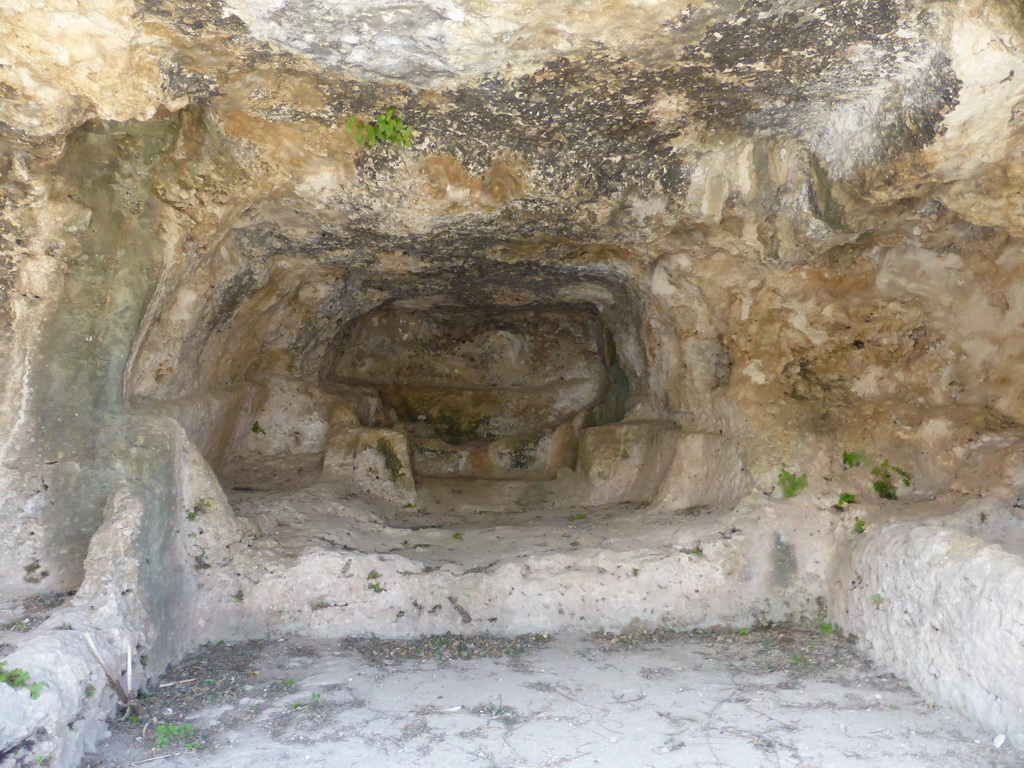 Cave at the Nymphaeum above the Greek Theatre at the Parco Archeologico della Neapolis park