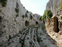 Street of Tombs above the Greek Theatre at the Parco Archeologico della Neapolis park