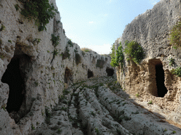 Street of Tombs above the Greek Theatre at the Parco Archeologico della Neapolis park