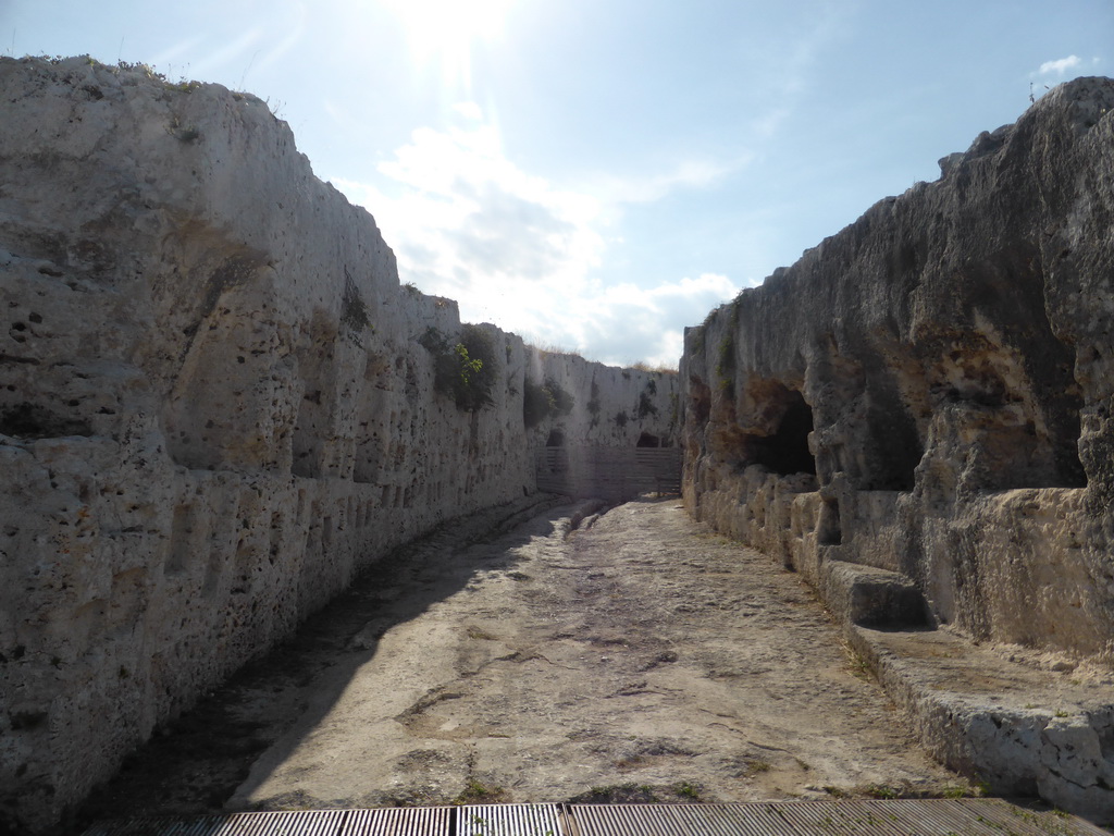 Street of Tombs above the Greek Theatre at the Parco Archeologico della Neapolis park