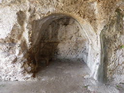 Cave at the Street of Tombs above the Greek Theatre at the Parco Archeologico della Neapolis park