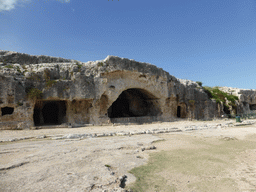 Caves at the Nymphaeum above the Greek Theatre at the Parco Archeologico della Neapolis park