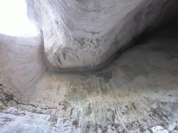 Ceiling of the Orecchio di Dionisio cave at the Latomia del Paradiso quarry at the Parco Archeologico della Neapolis park