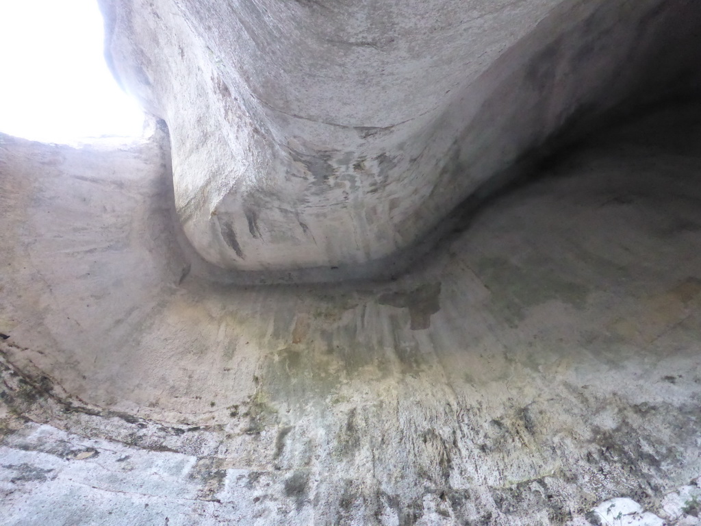Ceiling of the Orecchio di Dionisio cave at the Latomia del Paradiso quarry at the Parco Archeologico della Neapolis park