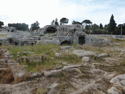 The Tomb of Archimedes at the Parco Archeologico della Neapolis park, viewed from the Via Ettore Romagnoli street